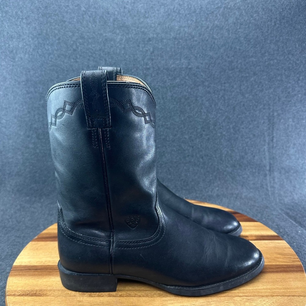 Ariat Womens Heritage Roper Boots Black Leather Western Cowgirl 14501 Size 10B